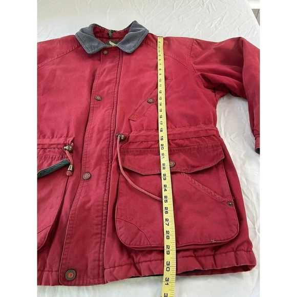VTG Field & Stream Men’s Red Barn Work Chore Coat Gorpcore LG Corduroy Collar - Picture 14 of 16